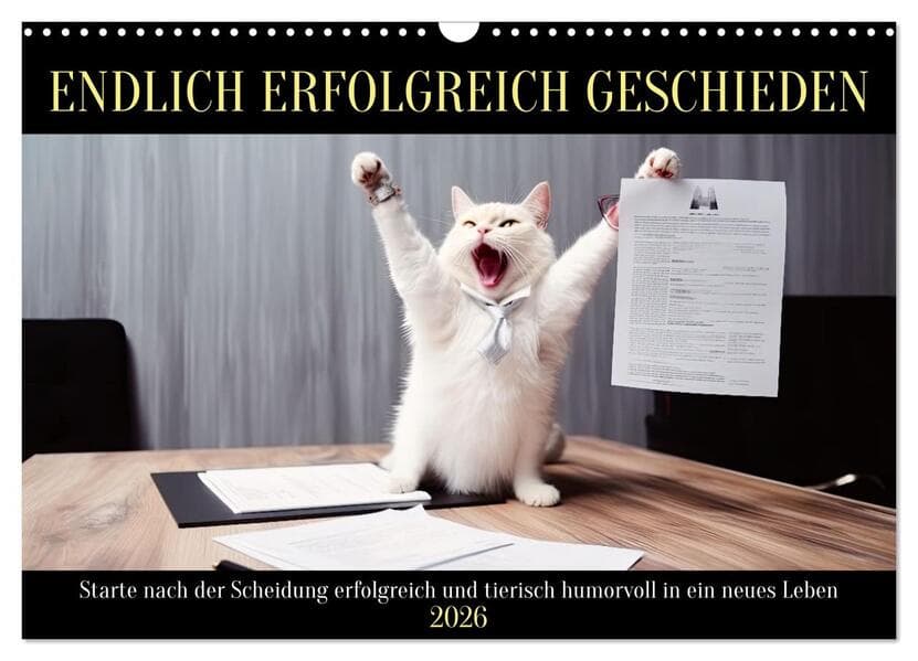 Endlich erfolgreich geschieden (Wandkalender 2026 DIN A3 quer), CALVENDO Monatskalender