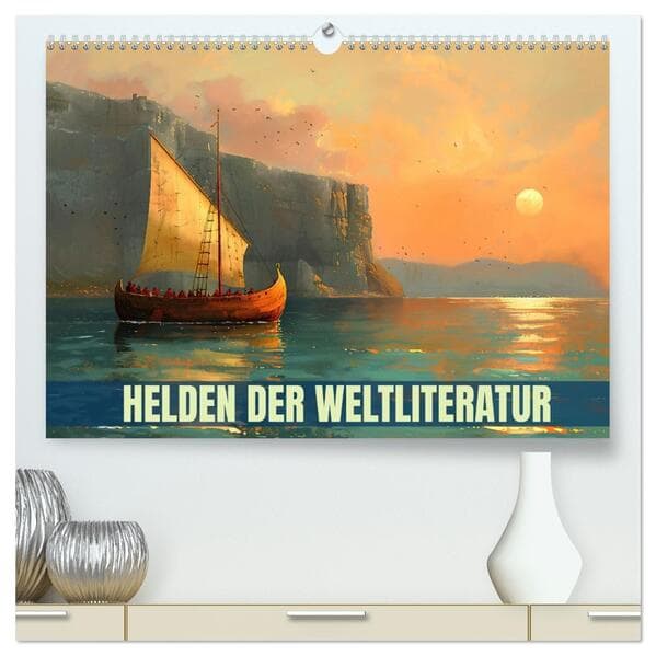 Helden der Weltliteratur (hochwertiger Premium Wandkalender 2026 DIN A2 quer), Kunstdruck in Hochglanz