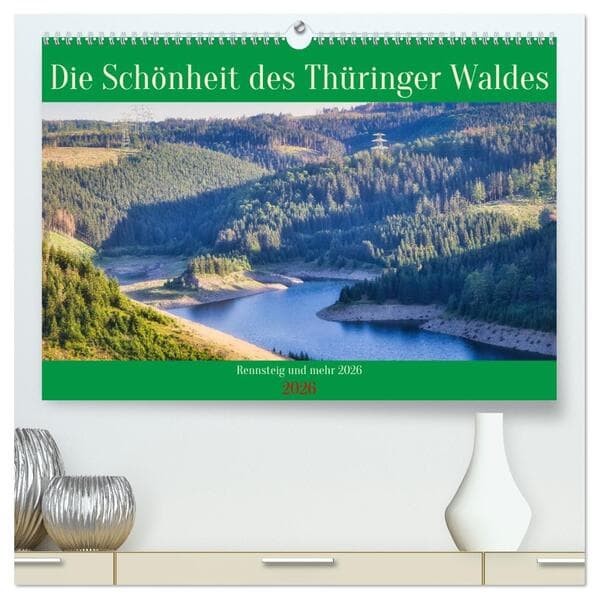 Die Schönheit des Thüringer Waldes (hochwertiger Premium Wandkalender 2026 DIN A2 quer), Kunstdruck in Hochglanz
