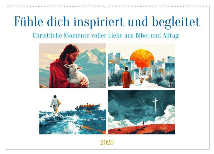 Fühle dich inspiriert und begleitet (Wandkalender 2026 DIN A2 quer), CALVENDO Monatskalender