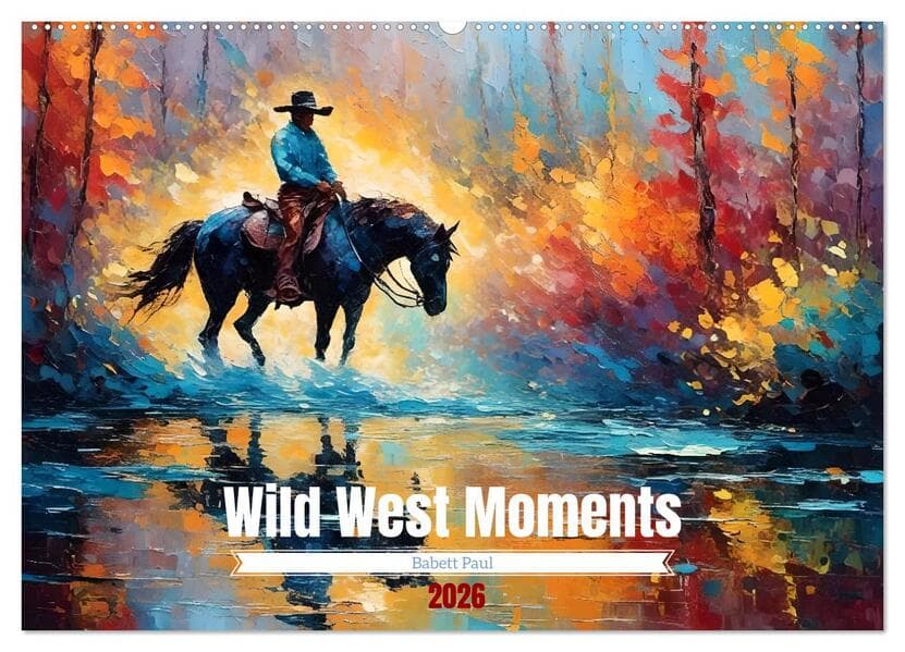 Wild West Moments (Wandkalender 2026 DIN A2 quer), CALVENDO Monatskalender