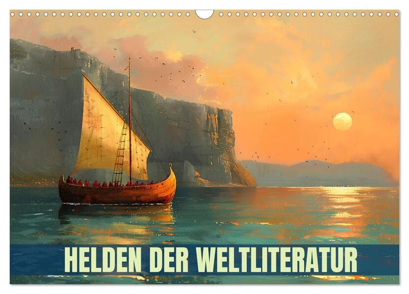 Helden der Weltliteratur (Wandkalender 2026 DIN A3 quer), CALVENDO Monatskalender