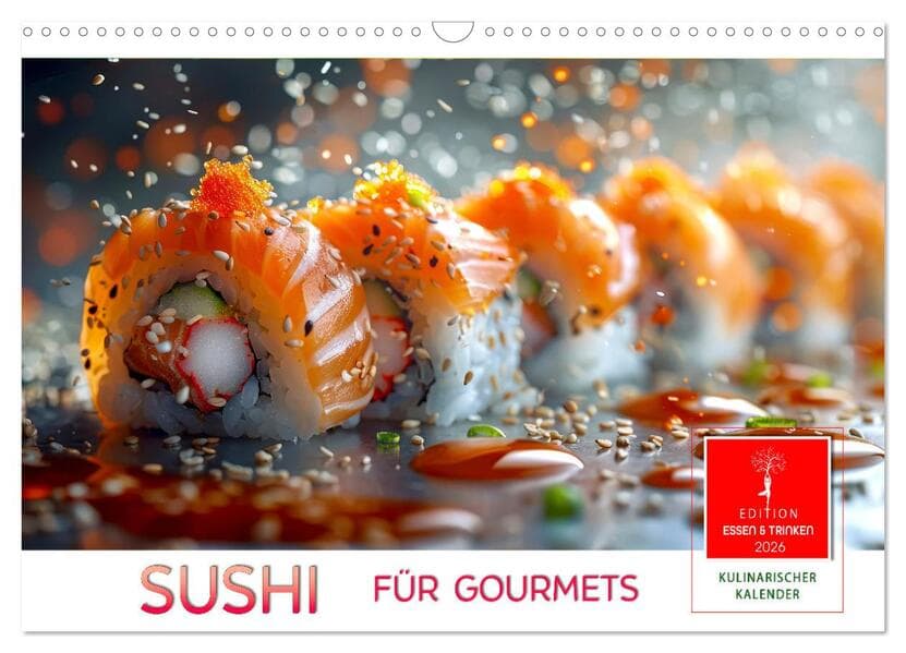 Sushi für Gourmets (Wandkalender 2026 DIN A3 quer), CALVENDO Monatskalender
