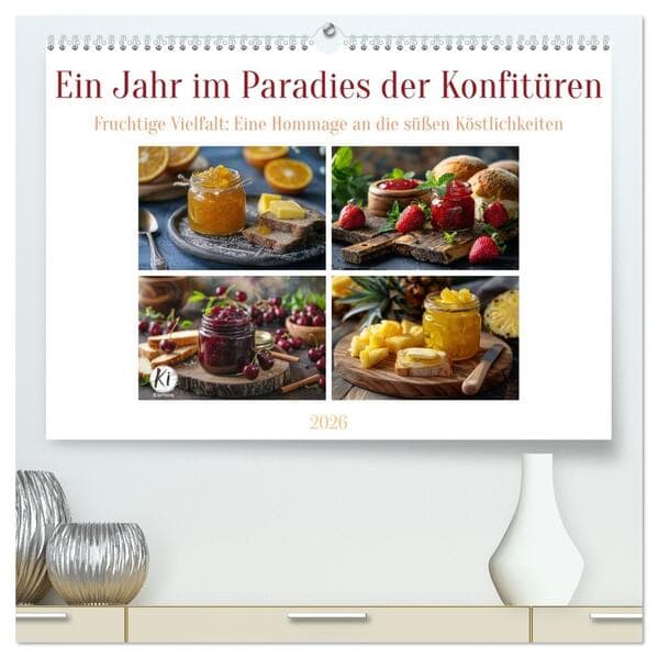 Ein Jahr im Paradies der Konfitüren (hochwertiger Premium Wandkalender 2026 DIN A2 quer), Kunstdruck in Hochglanz