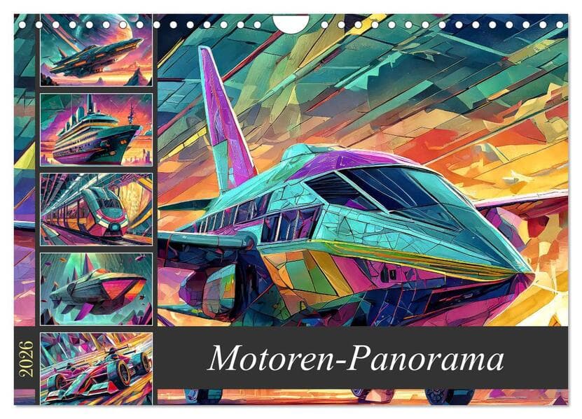 Motoren-Panorama (Wandkalender 2026 DIN A4 quer), CALVENDO Monatskalender