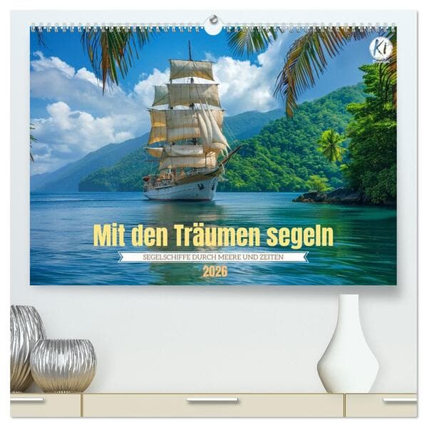 Mit den Träumen segeln (hochwertiger Premium Wandkalender 2026 DIN A2 quer), Kunstdruck in Hochglanz