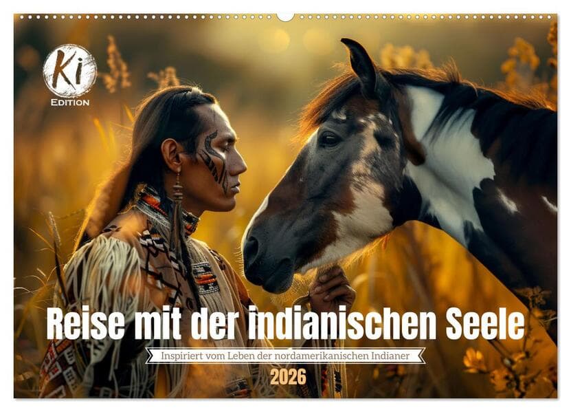 Reise mit der indianischen Seele (Wandkalender 2026 DIN A2 quer), CALVENDO Monatskalender