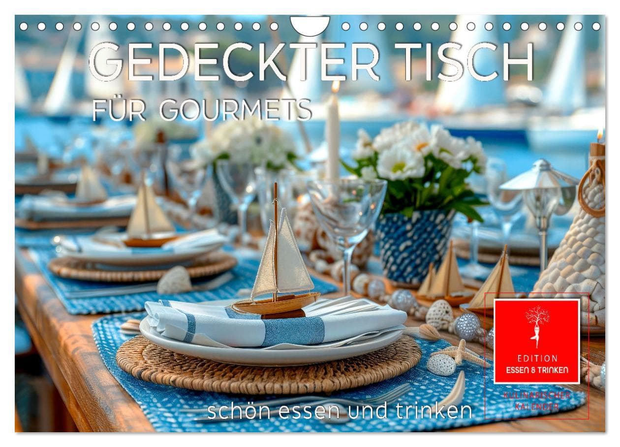 Gedeckter Tisch für Gourmets (Wandkalender 2026 DIN A4 quer), CALVENDO Monatskalender