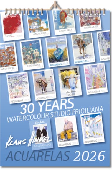 30 Years Watercolour Studio Frigiliana