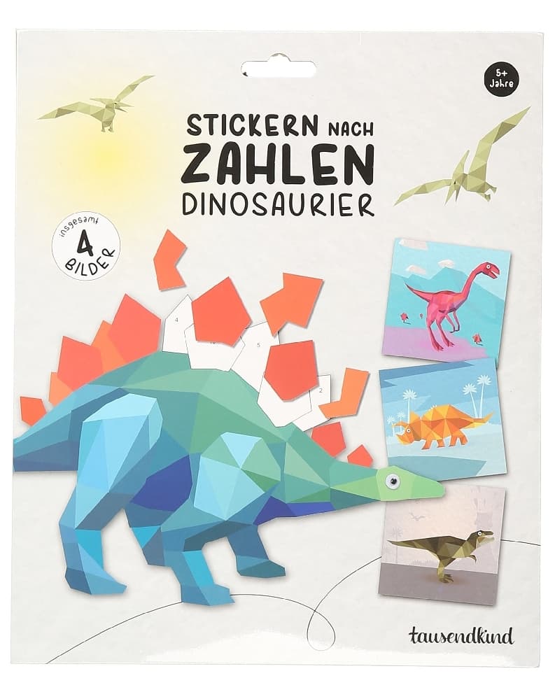 Mosaikbastelset Stickern nach Zahlen DINOSAURIER