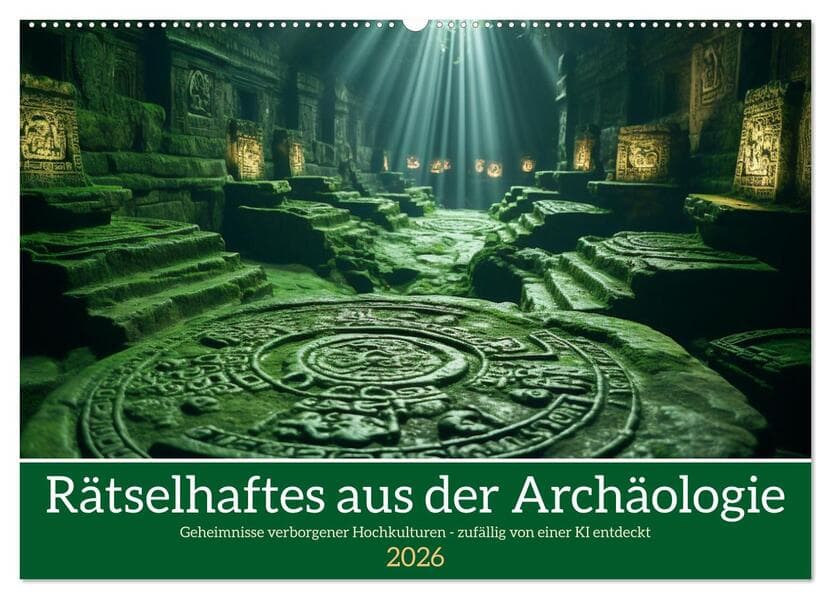 Rätselhaftes aus der Archäologie (Wandkalender 2026 DIN A2 quer), CALVENDO Monatskalender