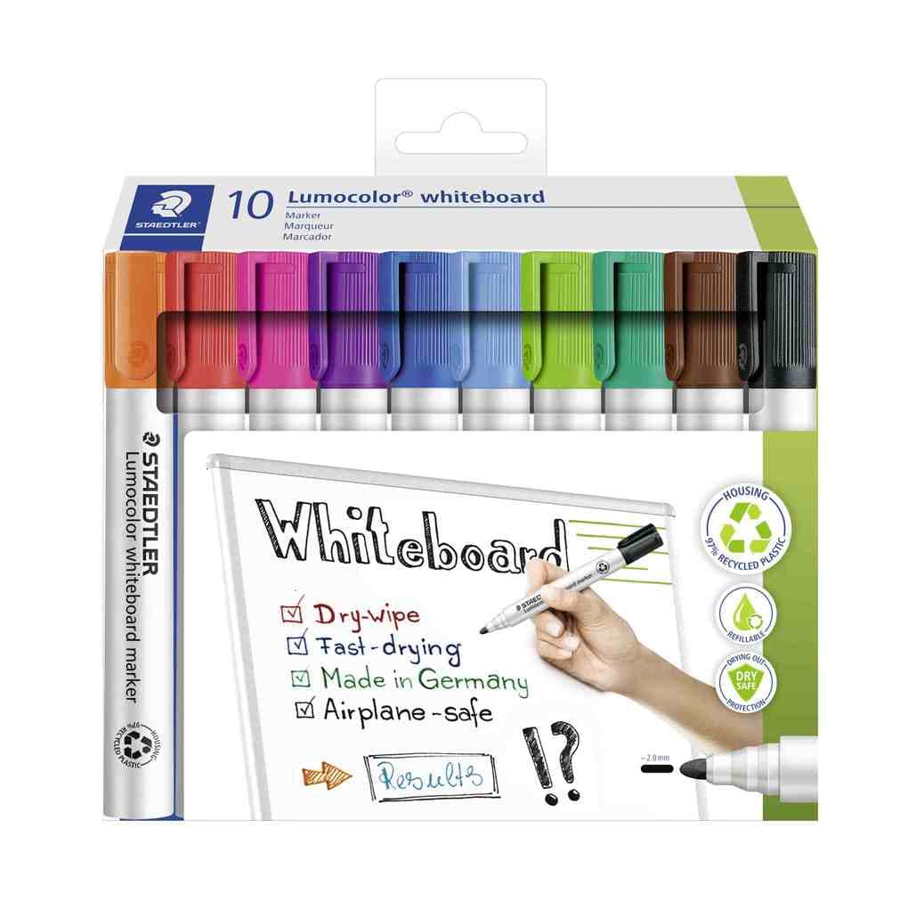 STAEDTLER Lumocolor 351 Whiteboard-Marker, Rundspitze, 351 C10