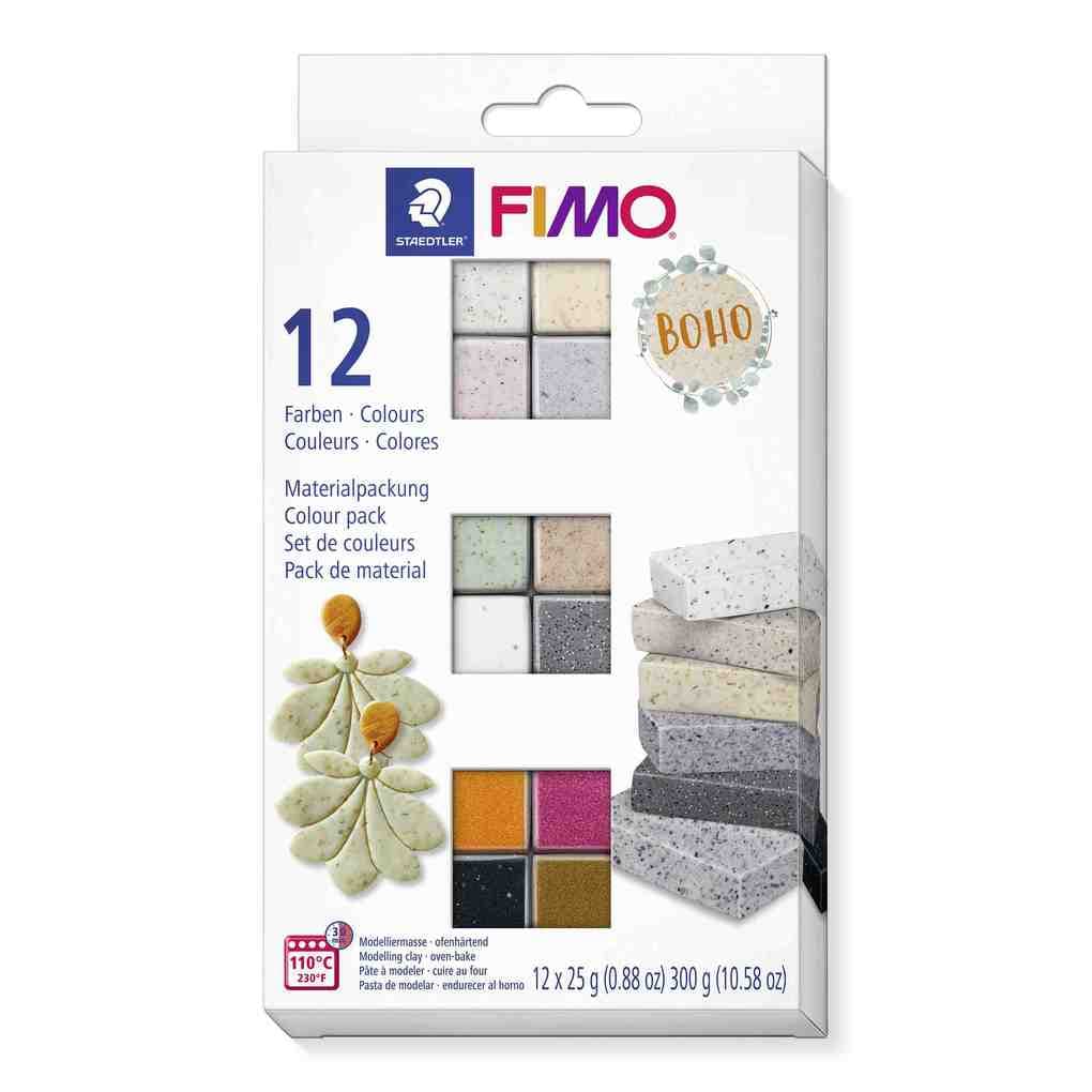 STAEDTLER FIMO® effect Colour pack 8013, FIMO effect "Boho Colours", 12 Halbblöcken á 25 g, 8013 C12-5