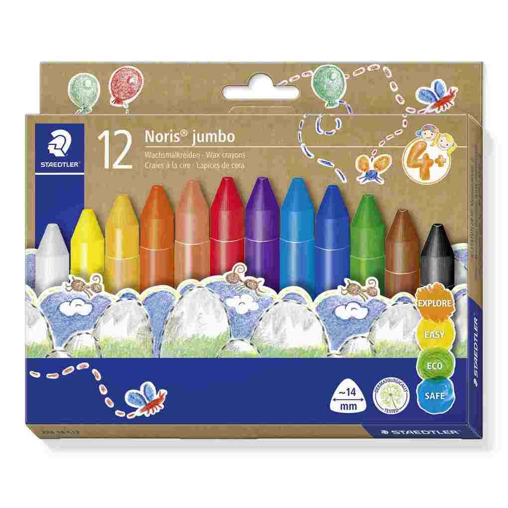 STAEDTLER Noris jumbo 228 14 Wachsmalkreide, 12er Set, 228 14 C12