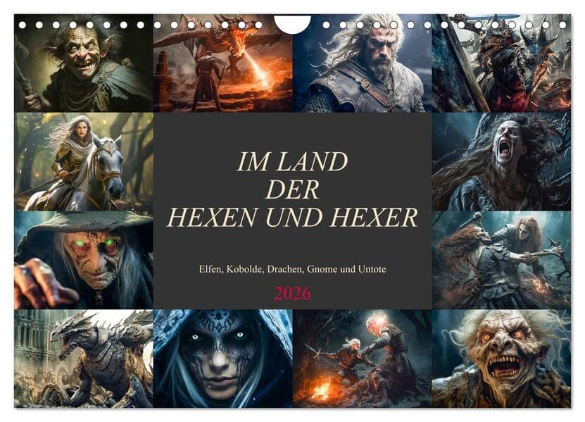 Im Land der Hexen und Hexer (Wandkalender 2026 DIN A4 quer), CALVENDO Monatskalender