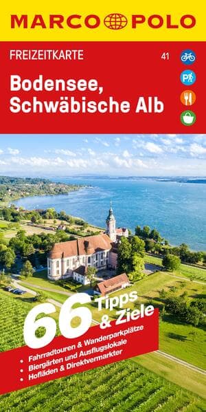 MARCO POLO Freizeitkarte 41 Bodensee, Schwäbische Alb 1:100.000