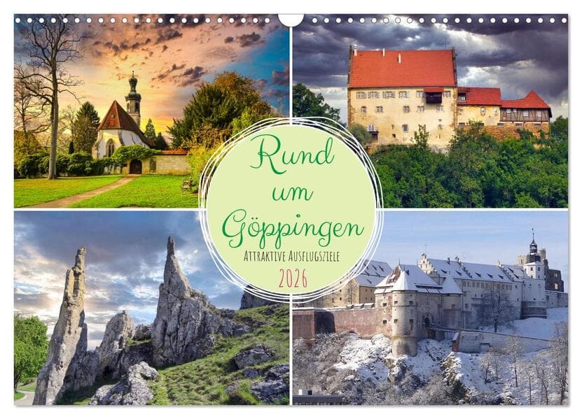 Rund um Göppingen (Wandkalender 2026 DIN A3 quer), CALVENDO Monatskalender