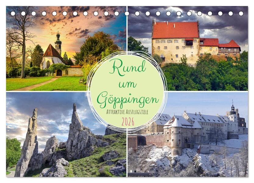 Rund um Göppingen (Tischkalender 2026 DIN A5 quer), CALVENDO Monatskalender