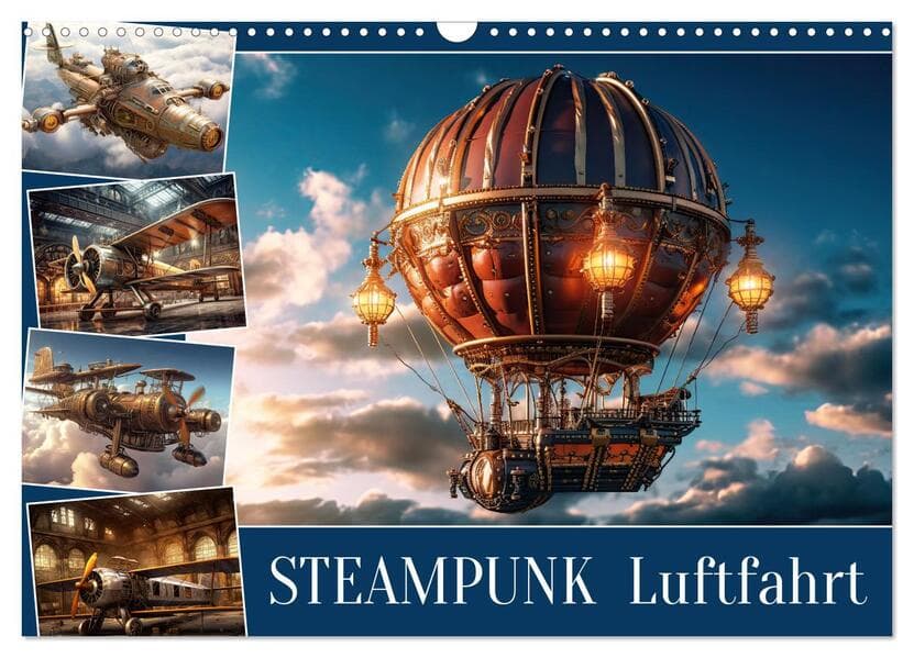 Steampunk Luftfahrt (Wandkalender 2026 DIN A3 quer), CALVENDO Monatskalender