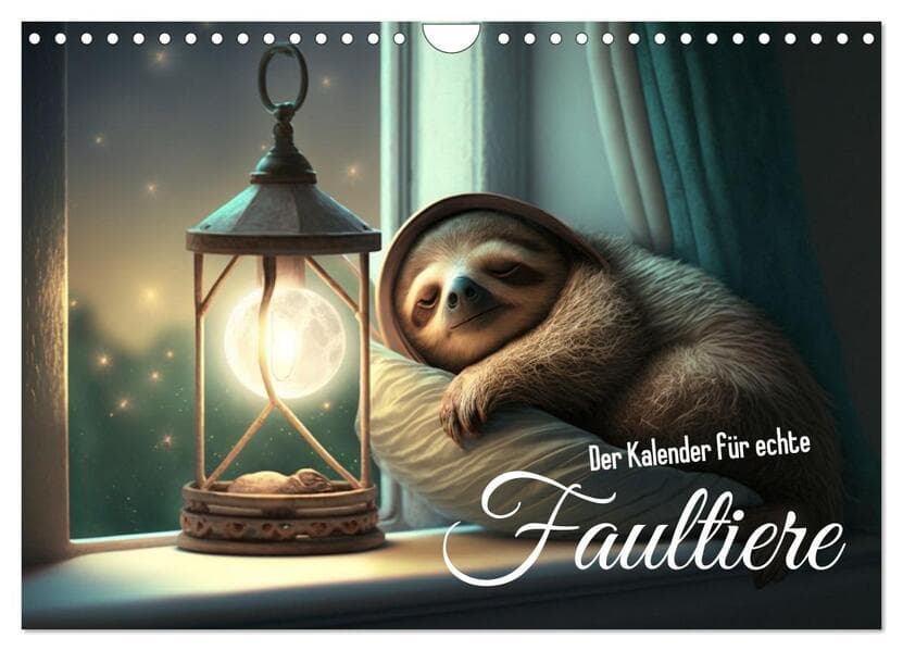 Der Kalender für echte Faultiere (Wandkalender 2026 DIN A4 quer), CALVENDO Monatskalender