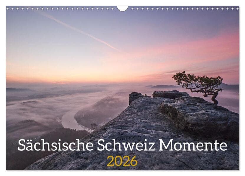 Sächsische Schweiz Momente 2026 (Wandkalender 2026 DIN A3 quer), CALVENDO Monatskalender