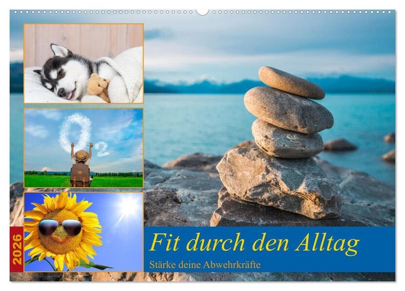 Fit durch den Alltag - stärke deine Abwehrkräfte (Wandkalender 2026 DIN A2 quer), CALVENDO Monatskalender