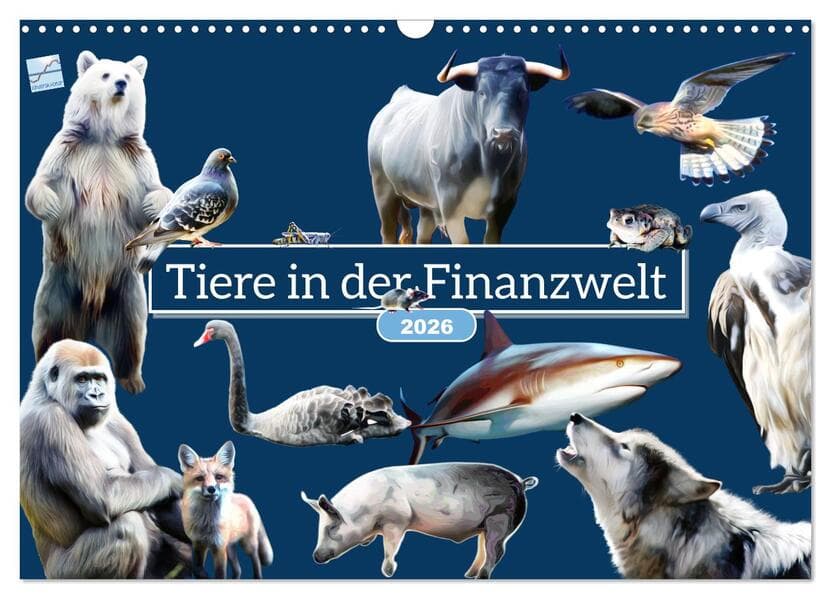 Tiere in der Finanzwelt 2026 (Wandkalender 2026 DIN A3 quer), CALVENDO Monatskalender