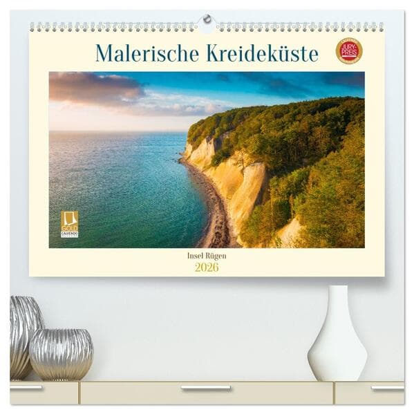 Insel Rügen - Malerische Kreideküste (hochwertiger Premium Wandkalender 2026 DIN A2 quer), Kunstdruc