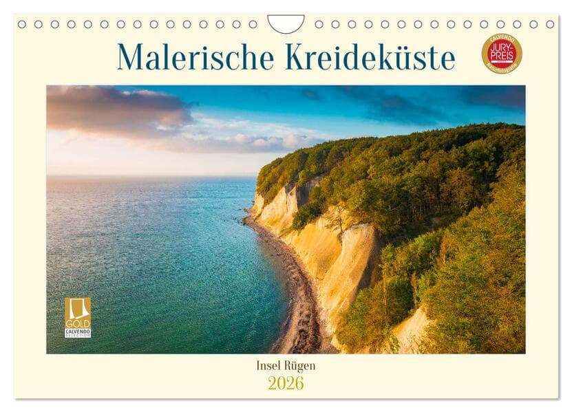 Insel Rügen - Malerische Kreideküste (Wandkalender 2026 DIN A4 quer), CALVENDO Monatskalender