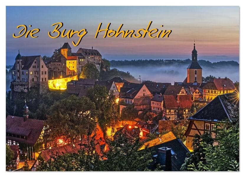 Die Burg Hohnstein im Licht der vier Jahreszeiten (Wandkalender 2026 DIN A4 quer), CALVENDO Monatskalender