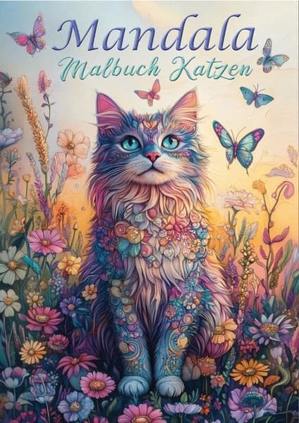 Mandala Malbuch Katzen für Kinder ab 8 Jahren, Teenager und Erwachsene mit 50 schönen Ausmalmotiven