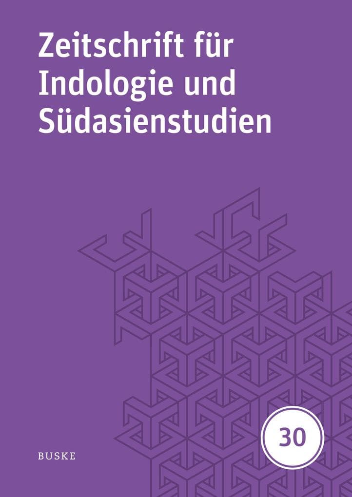 Zeitschrift für Indologie und Südasienstudien 30