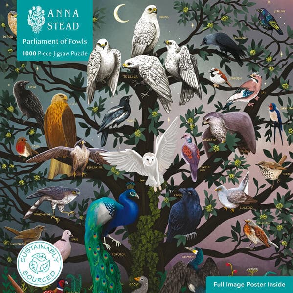 Adult Sustainable Jigsaw Puzzle Anna Stead: Parliament of Fowls