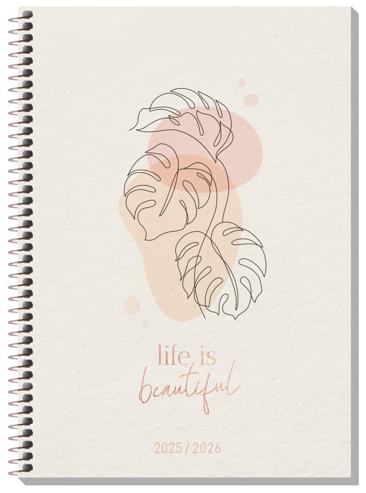 Häfft College-Timer A5 25/26 - Schülerkalender [Life is beautiful] EM