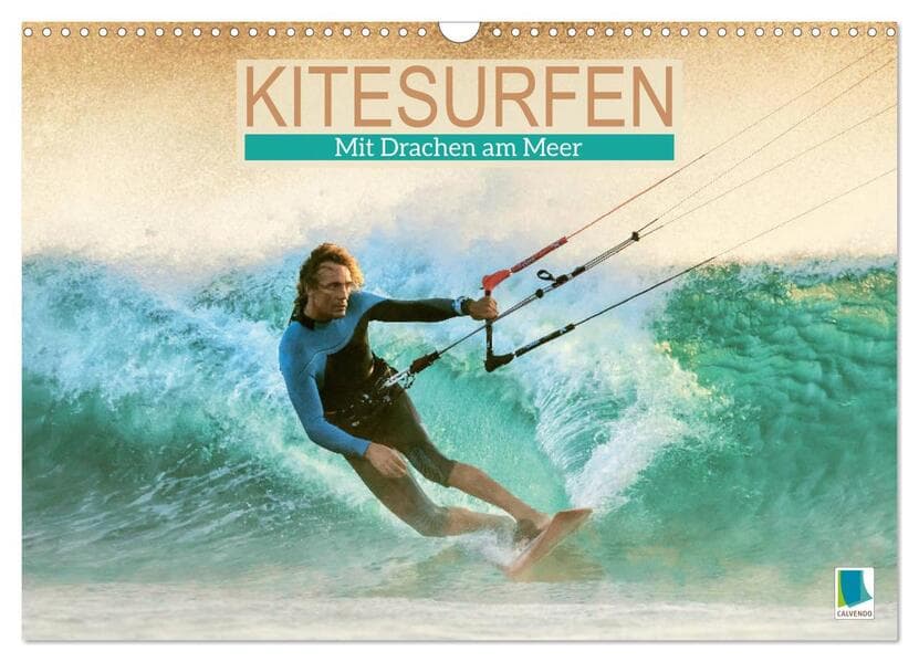 Kitesurfen: Mit Drachen am Meer (Wandkalender 2026 DIN A3 quer), CALVENDO Monatskalender