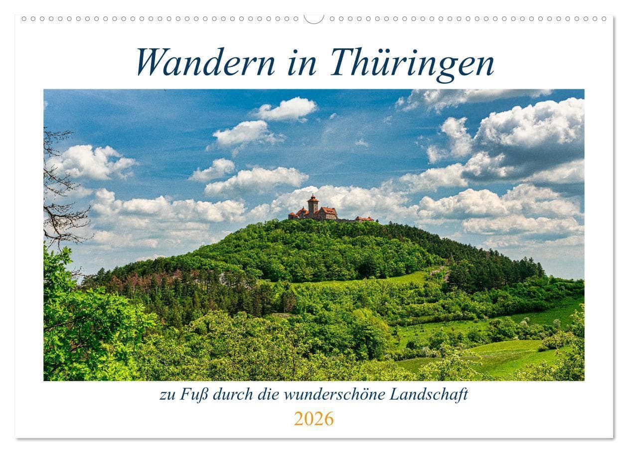 Wandern in Thüringen (Wandkalender 2026 DIN A2 quer), CALVENDO Monatskalender