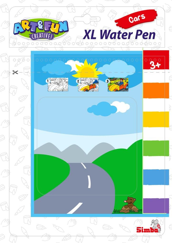 A&F XL Water Pen Cars Malbuch