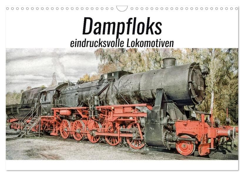 Dampfloks - eindrucksvolle Lokomotiven (Wandkalender 2026 DIN A3 quer), CALVENDO Monatskalender