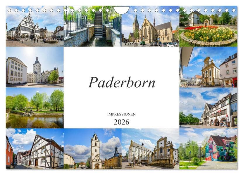 Paderborn Impressionen (Wandkalender 2026 DIN A4 quer), CALVENDO Monatskalender