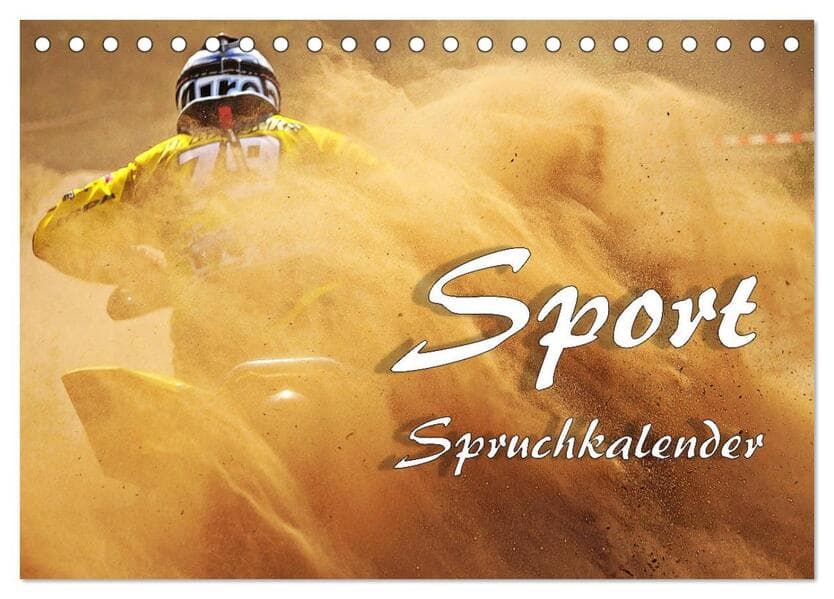 Sport Spruchkalender (Tischkalender 2026 DIN A5 quer), CALVENDO Monatskalender