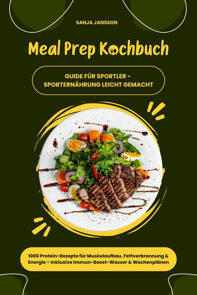 Meal Prep Kochbuch für Sportler: 1000 Protein-Rezepte für Muskelaufbau, Fettverbrennung & Energie - Inkl. Immun-Boost-Wasser & Wochenplänen (Guide für Sporternährung leicht gemacht)