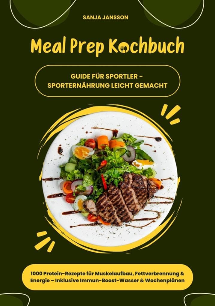 Meal Prep Kochbuch für Sportler: 1000 Protein-Rezepte für Muskelaufbau, Fettverbrennung & Energie - Inkl. Immun-Boost-Wasser & Wochenplänen (Guide für Sporternährung leicht gemacht)