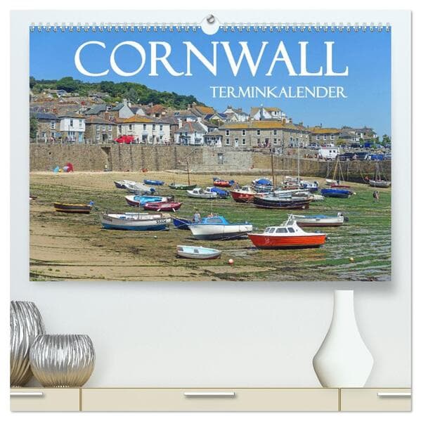 Cornwall. Terminkalender (hochwertiger Premium Wandkalender 2026 DIN A2 quer), Kunstdruck in Hochglanz