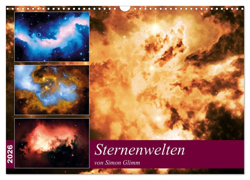 Sternenwelten (Wandkalender 2026 DIN A3 quer), CALVENDO Monatskalender