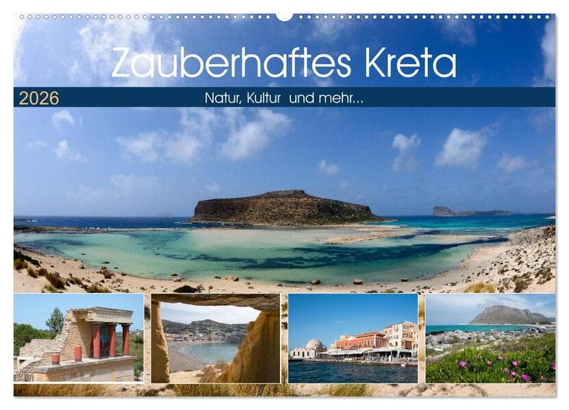 Zauberhaftes Kreta (Wandkalender 2026 DIN A2 quer), CALVENDO Monatskalender