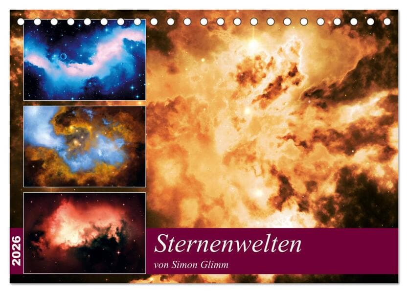 Sternenwelten (Tischkalender 2026 DIN A5 quer), CALVENDO Monatskalender