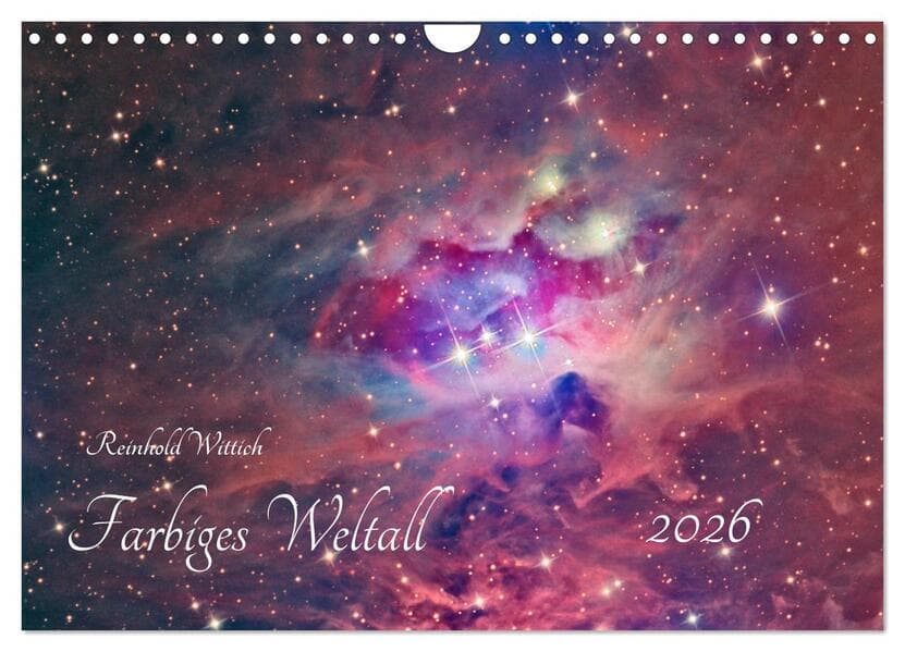 Farbiges Weltall (Wandkalender 2026 DIN A4 quer), CALVENDO Monatskalender