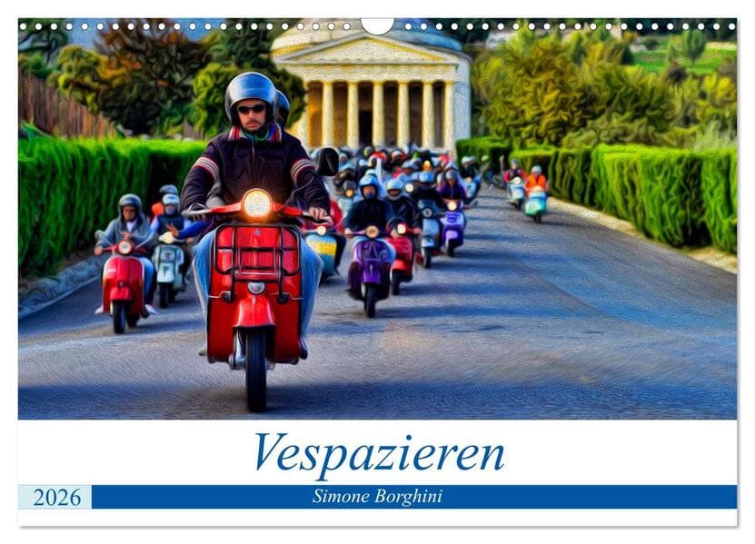 Vespazieren (Wandkalender 2026 DIN A3 quer), CALVENDO Monatskalender