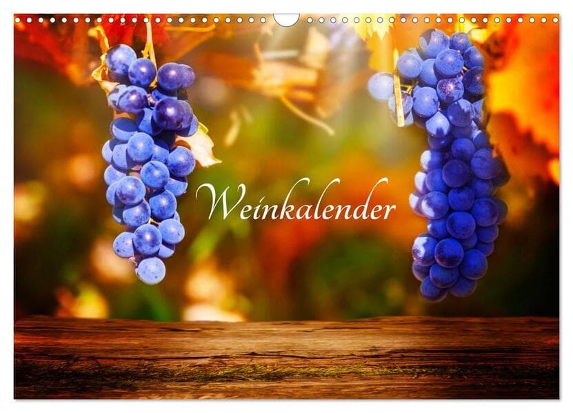 Weinkalender (Wandkalender 2026 DIN A3 quer), CALVENDO Monatskalender