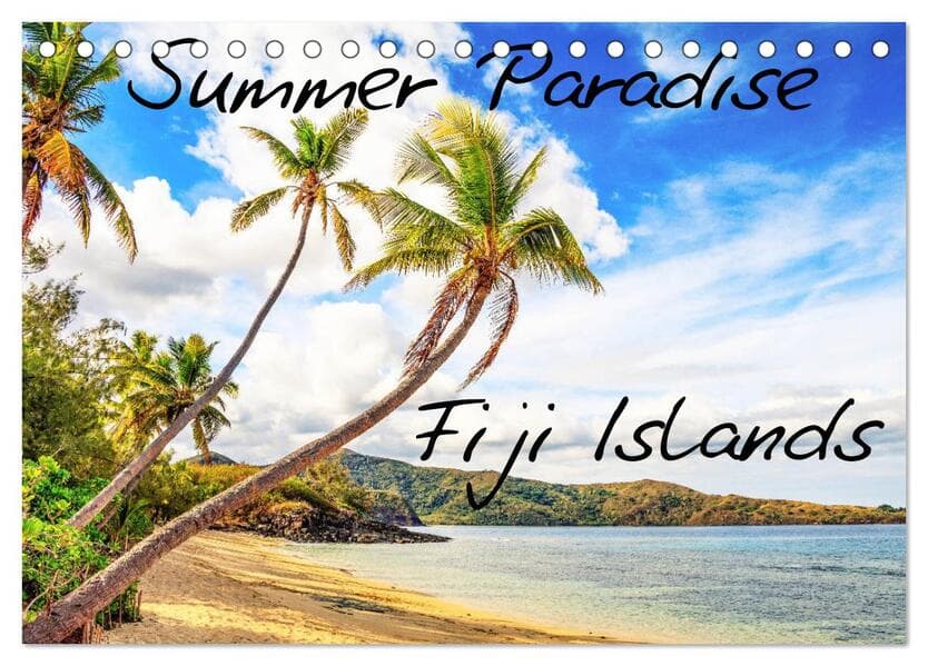 Summer Paradise Fiji (Tischkalender 2026 DIN A5 quer), CALVENDO Monatskalender